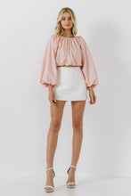 Load image into Gallery viewer, ENGLISH FACTORY-Cropped Blouson Long Sleeve Top-TOPS available at Objectrare
