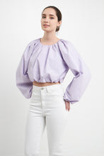 Load image into Gallery viewer, Cropped Blouson Long Sleeve Top
