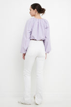 Load image into Gallery viewer, Cropped Blouson Long Sleeve Top
