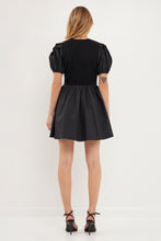 Load image into Gallery viewer, Mixed Media Henley Mini Dress
