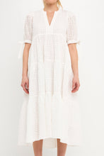 Load image into Gallery viewer, Gingham Tiered Midi Dress
