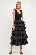 Load image into Gallery viewer, Pleated Combo Maxi Poplin Skirt
