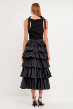 Load image into Gallery viewer, Pleated Combo Maxi Poplin Skirt
