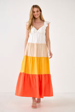 Load image into Gallery viewer, Sunset Colorblock Maxi Dress
