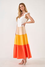 Load image into Gallery viewer, Sunset Colorblock Maxi Dress
