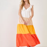 Sunset Colorblock Maxi Dress