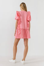 Load image into Gallery viewer, ENGLISH FACTORY-Mixed Media Ruffle Detail Mini Dress-DRESSES available at Objectrare
