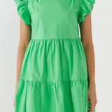 Balloon Sleeve Mini Dress