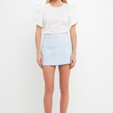 Shirring Detail Sleeve Top