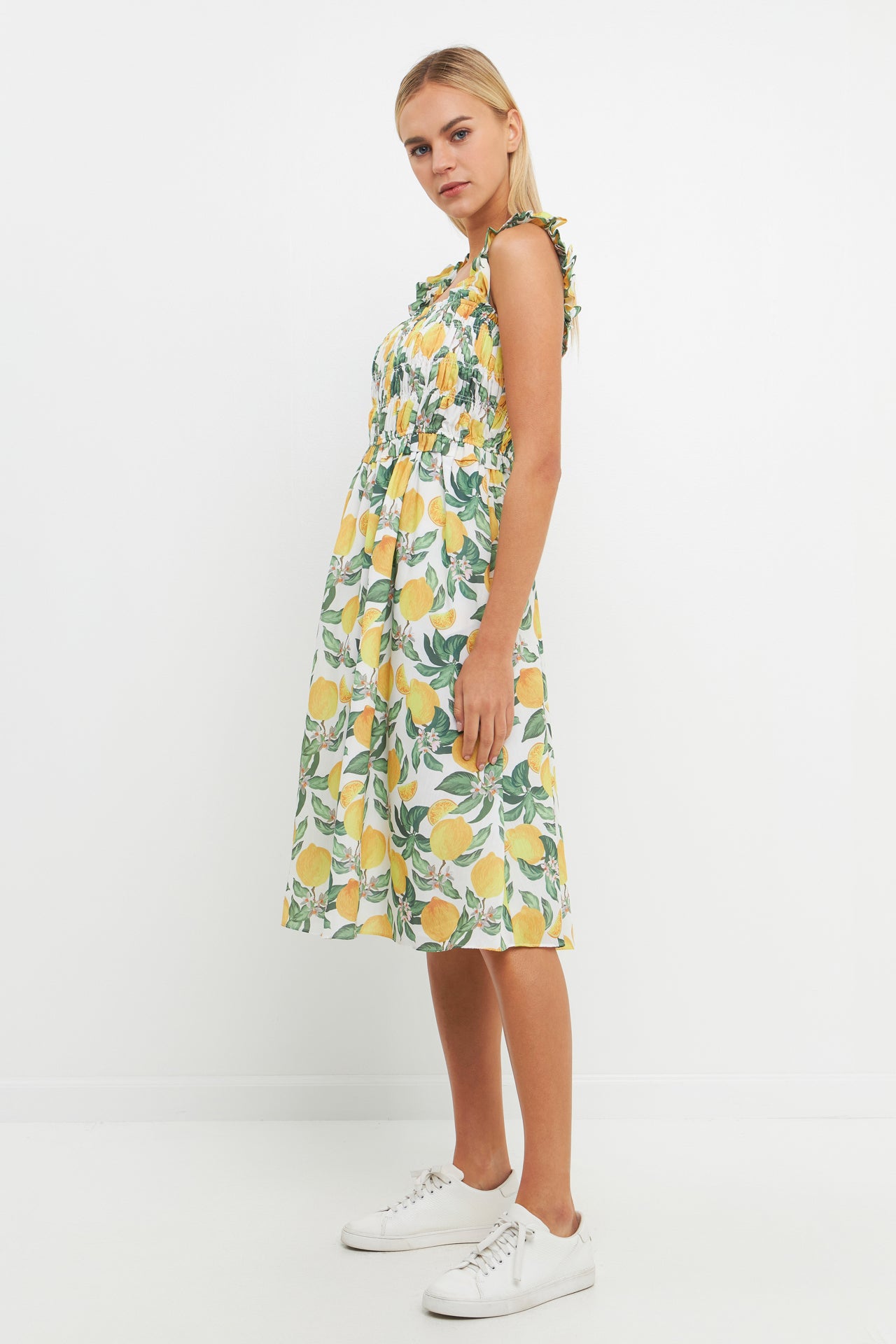 SHEIN VCAY Lemon Print Cami Dress | SHEIN