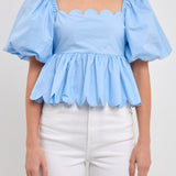 Scalloped Detail Top