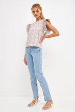 Load image into Gallery viewer, Floral Ruffle Detail Top
