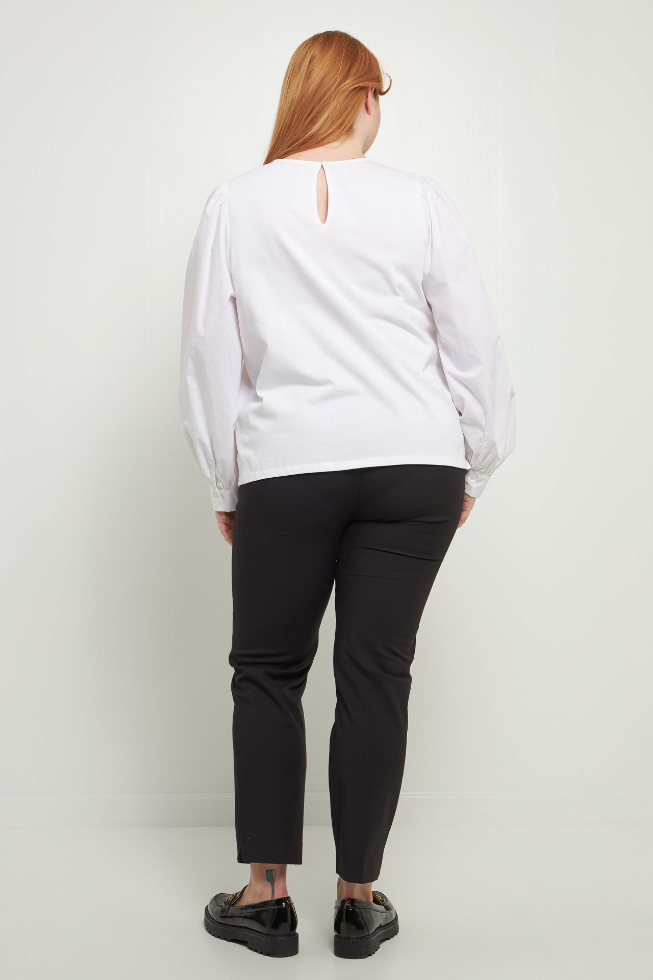 ENGLISH FACTORY - Mixed Media Puff Long Sleeve Top - TOPS available at Objectrare