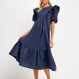 Mixed Media Midi Dress