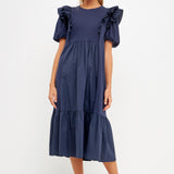 Mixed Media Midi Dress