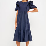 Mixed Media Midi Dress