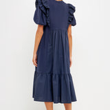 Mixed Media Midi Dress