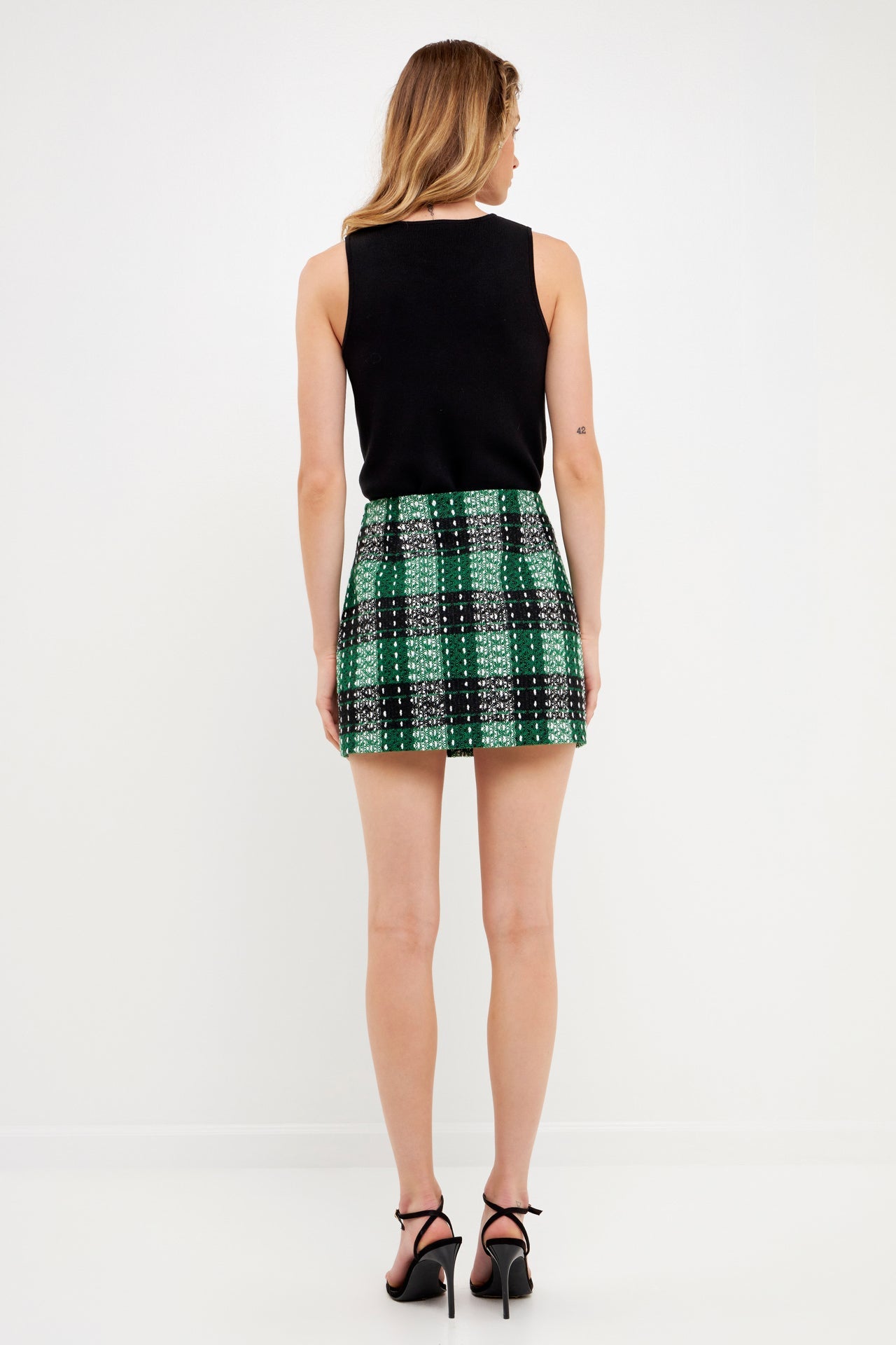 ミニスカート Zipped Tweed Mini Skirt dot tweed mini skirt（ミニスカート） | CODE A（コードエー