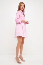 Load image into Gallery viewer, ENGLISH FACTORY-Stripe Contrast Shirt Mini Dress-DRESSES available at Objectrare
