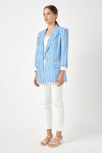 Load image into Gallery viewer, Striped Pocketed Blazer
