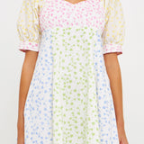 Multi Floral Print Mini Dress