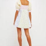 Multi Floral Print Mini Dress