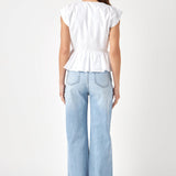 Front Double Bow Tie Top
