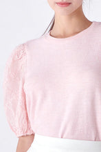 Load image into Gallery viewer, ENGLISH FACTORY-Texture Mixed Media Top-TOPS available at Objectrare
