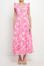 Load image into Gallery viewer, Back Bow Floral Midi Dress
