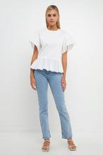 Load image into Gallery viewer, ENGLISH FACTORY-Mixed Media Knit Top-TOPS available at Objectrare
