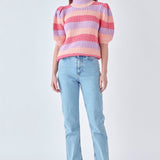 Stripe Mockneck Sweater