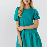 ENGLISH FACTORY - Knit Woven Mixed Dress - DRESSES available at Objectrare