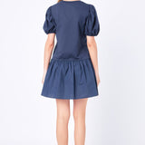 ENGLISH FACTORY - Knit Woven Mixed Dress - DRESSES available at Objectrare