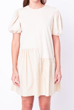 Load image into Gallery viewer, Knit Woven Mixed Dress Plus
