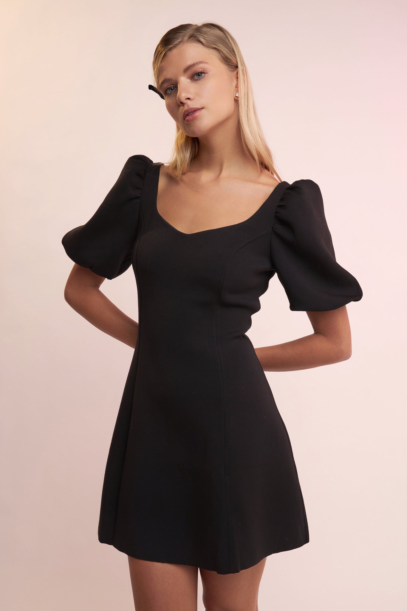 Puff Sleeve Mini Dress – English Factory