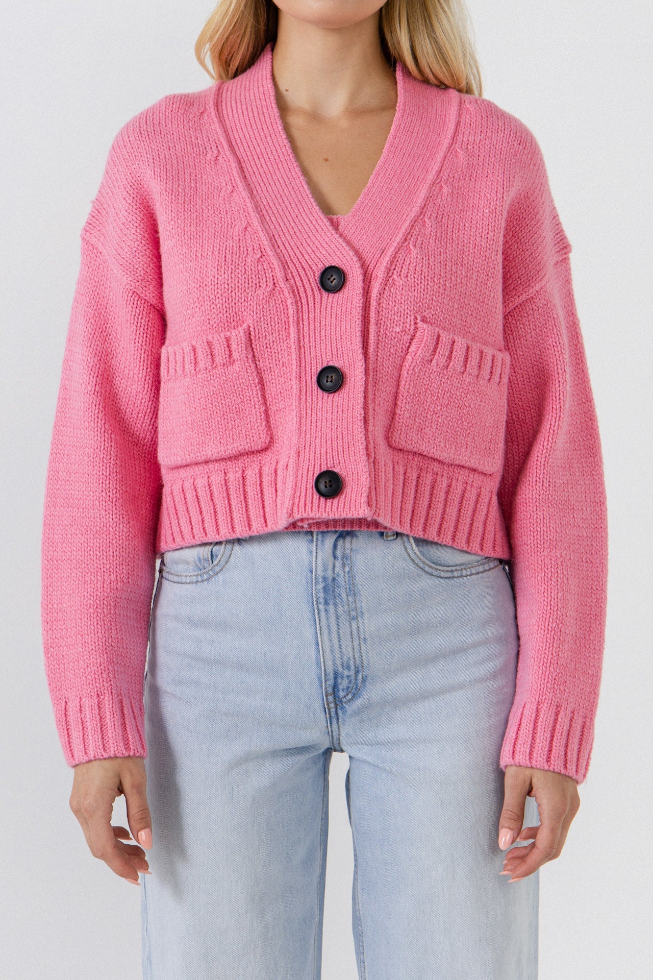 ENGLISH FACTORY - V-neck Knit Cardigan - SWEATERS & KNITS available at Objectrare