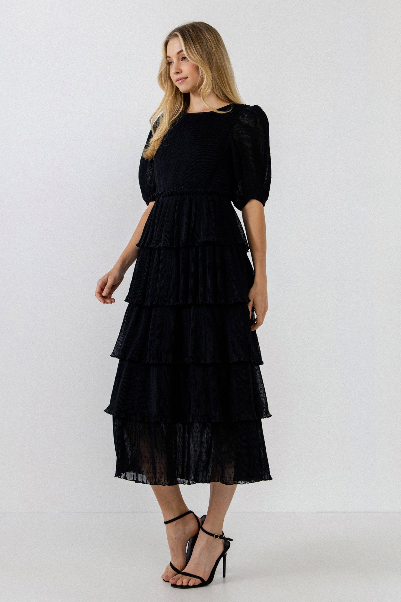 ENGLISH FACTORY - Dotted Tiered Dress - DRESSES available at Objectrare