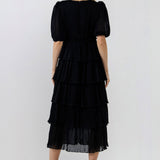 ENGLISH FACTORY - Dotted Tiered Dress - DRESSES available at Objectrare