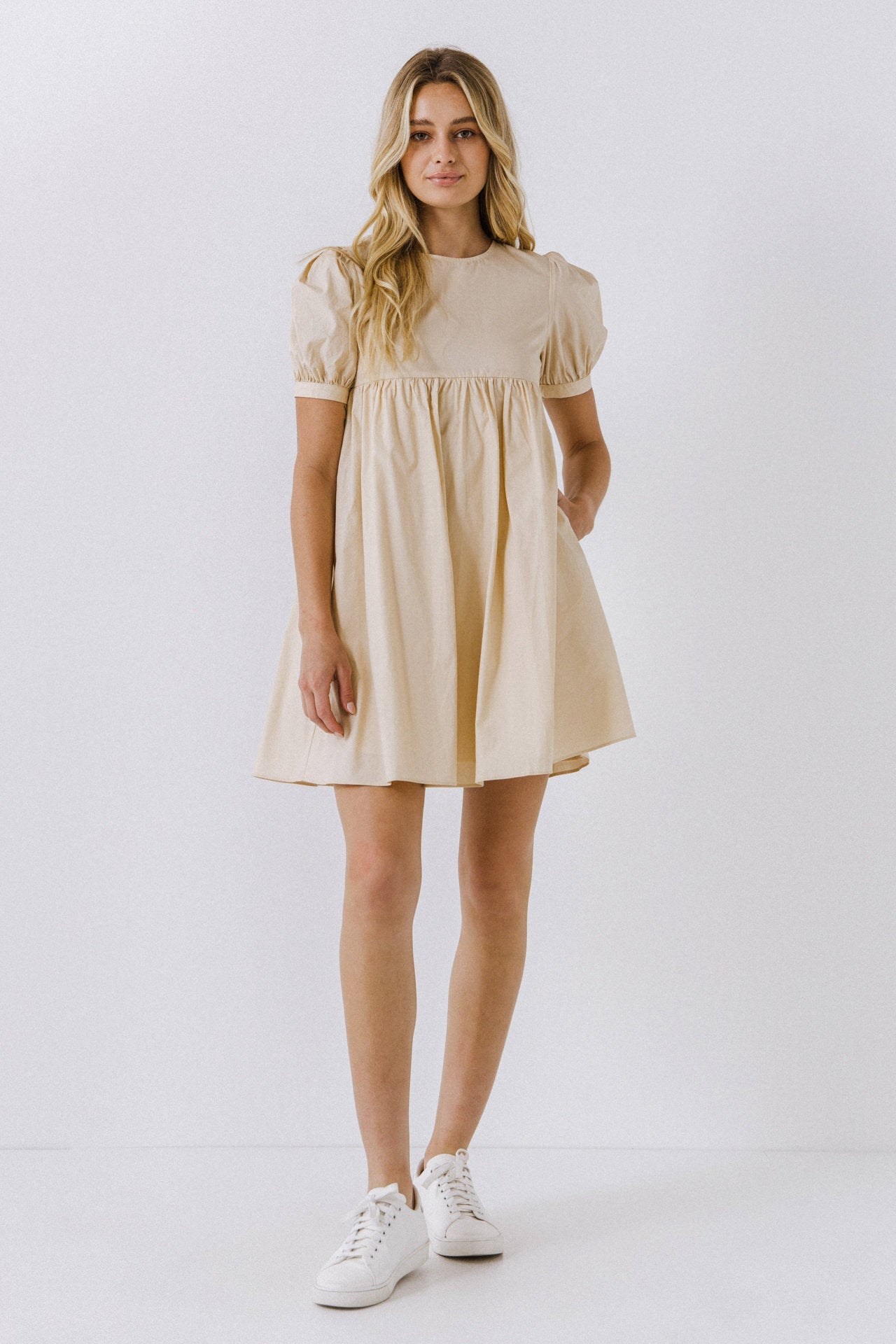 Puff Sleeve Babydoll Dress – English Factory