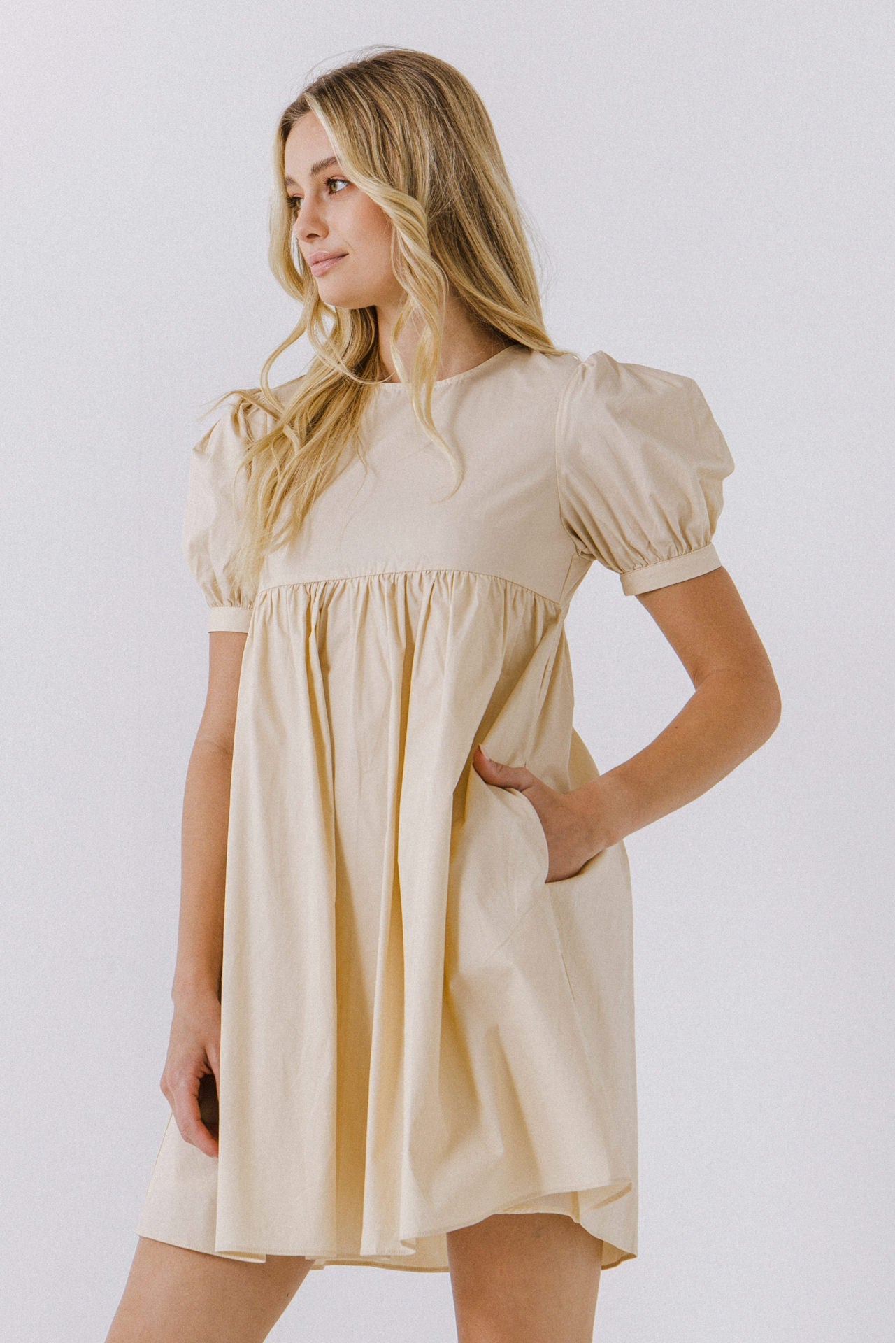 Puff Sleeve Babydoll Dress – English Factory