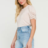ENGLISH FACTORY - Twisted Sleeve T-shirt - T-SHIRTS available at Objectrare