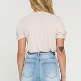 ENGLISH FACTORY - Twisted Sleeve T-shirt - T-SHIRTS available at Objectrare