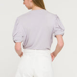 ENGLISH FACTORY - Twisted Sleeve T-shirt - T-SHIRTS available at Objectrare