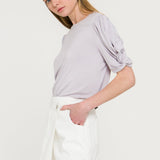 ENGLISH FACTORY - Twisted Sleeve T-shirt - T-SHIRTS available at Objectrare