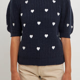 Heart Shape Embroidery Sweater
