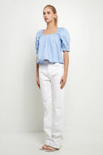 Load image into Gallery viewer, Square neckline Puff Sleeve Top
