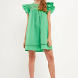 Flutter Sleeve Mini Dress