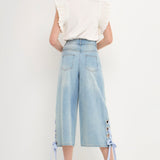 Tie Detail Denim Pants- Sold Out