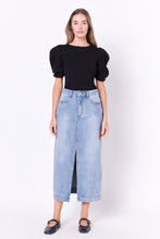 Load image into Gallery viewer, ENGLISH FACTORY-High Waist Long Denim Skirt-SKIRTS available at Objectrare

