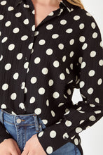 Load image into Gallery viewer, ENGLISH FACTORY-Polka Dot Long Sleeve Blouse-SHIRTS &amp; BLOUSES available at Objectrare
